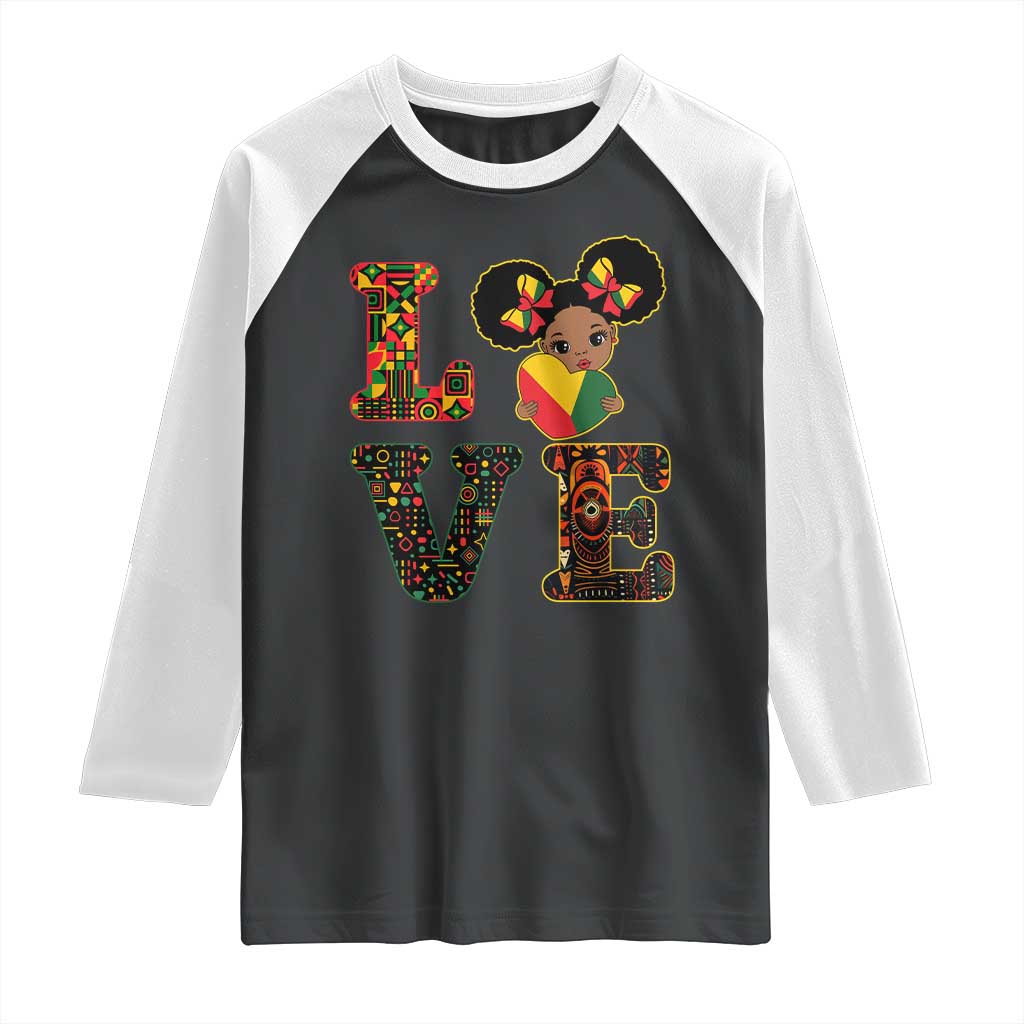 I Am Black Child Raglan Shirt LOVE Black History Month Strong African American Pride TS02 Black White Print Your Wear