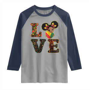 I Am Black Child Raglan Shirt LOVE Black History Month Strong African American Pride TS02 Sport Gray Navy Print Your Wear