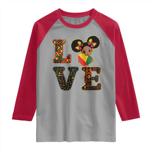 I Am Black Child Raglan Shirt LOVE Black History Month Strong African American Pride TS02 Sport Gray Red Print Your Wear