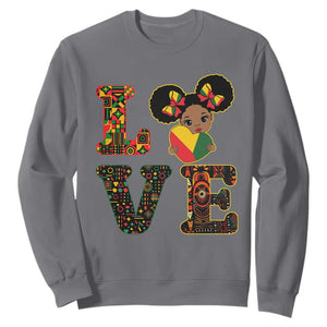 I Am Black Child Sweatshirt LOVE Black History Month Strong African American Pride TS02 Charcoal Print Your Wear