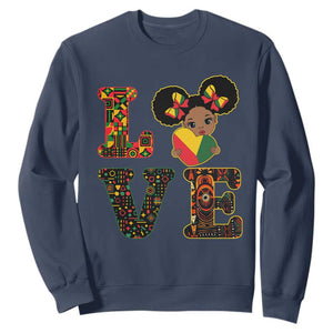 I Am Black Child Sweatshirt LOVE Black History Month Strong African American Pride TS02 Navy Print Your Wear