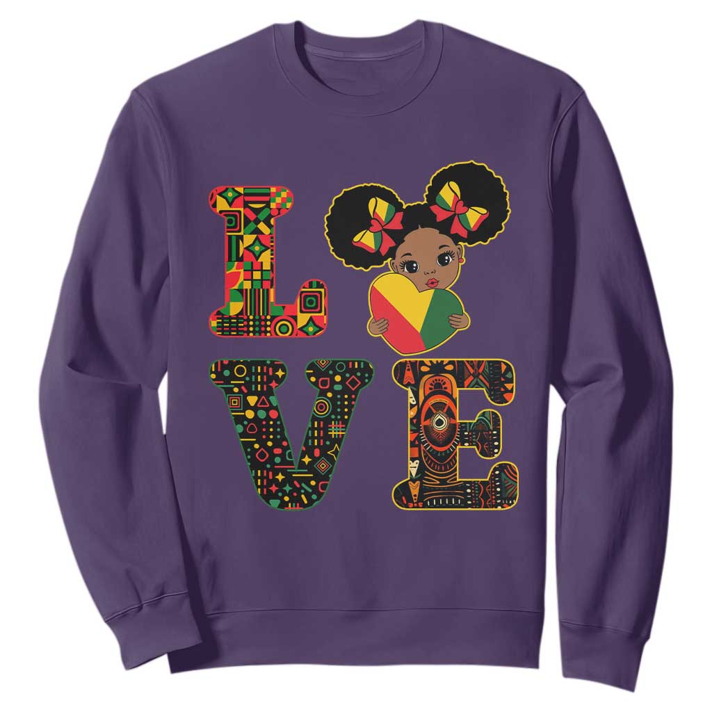 I Am Black Child Sweatshirt LOVE Black History Month Strong African American Pride TS02 Purple Print Your Wear