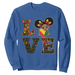 I Am Black Child Sweatshirt LOVE Black History Month Strong African American Pride TS02 Royal Blue Print Your Wear