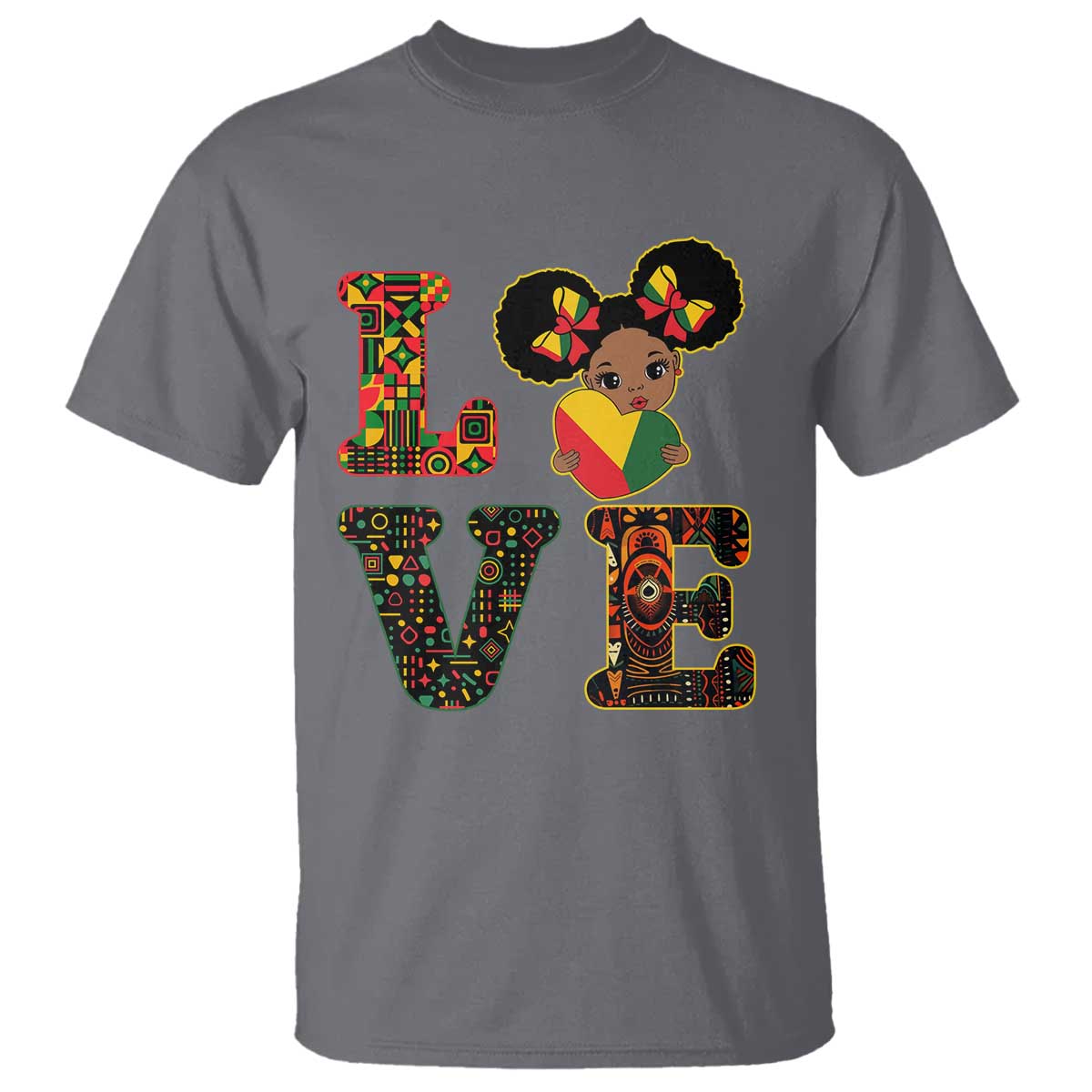 I Am Black Child T Shirt LOVE Black History Month Strong African American Pride TS02 Charcoal Print Your Wear