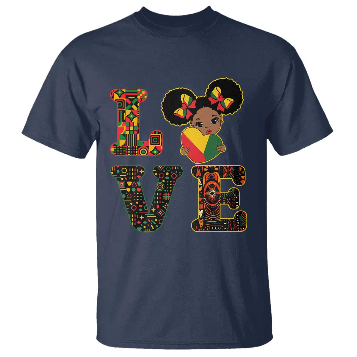 I Am Black Child T Shirt LOVE Black History Month Strong African American Pride TS02 Navy Print Your Wear