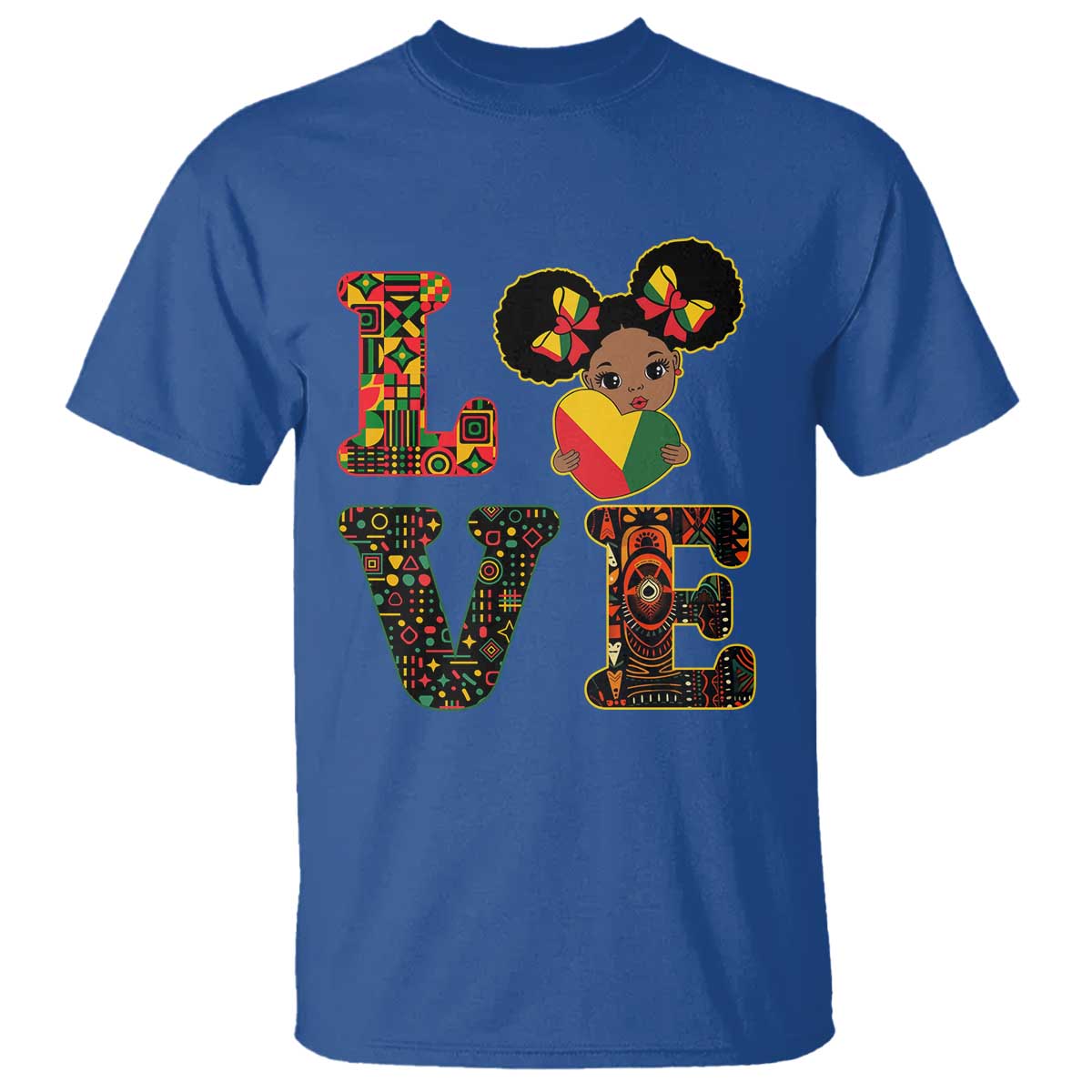 I Am Black Child T Shirt LOVE Black History Month Strong African American Pride TS02 Royal Blue Print Your Wear