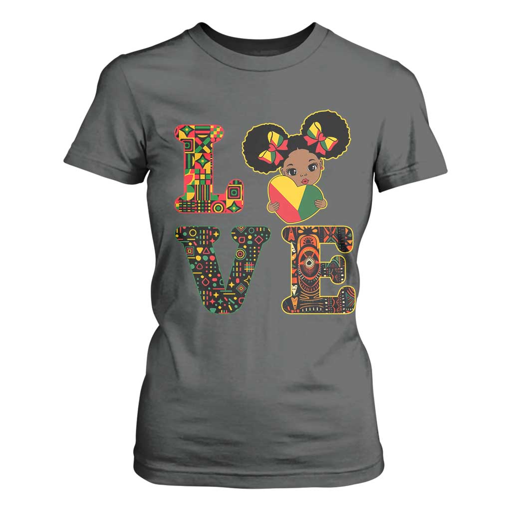 I Am Black Child T Shirt For Women LOVE Black History Month Strong African American Pride TS02 Dark Heather Print Your Wear