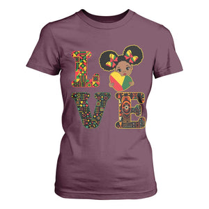 I Am Black Child T Shirt For Women LOVE Black History Month Strong African American Pride TS02 Maroon Print Your Wear