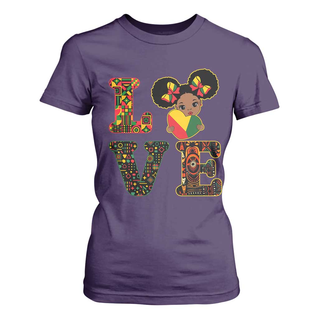 I Am Black Child T Shirt For Women LOVE Black History Month Strong African American Pride TS02 Purple Print Your Wear