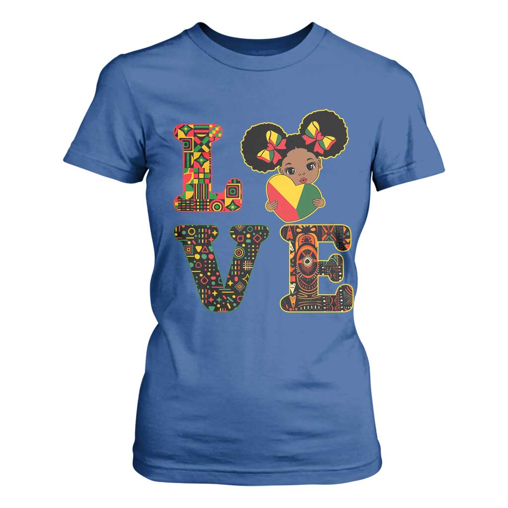 I Am Black Child T Shirt For Women LOVE Black History Month Strong African American Pride TS02 Royal Blue Print Your Wear