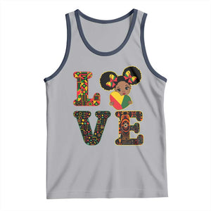 I Am Black Child Tank Top LOVE Black History Month Strong African American Pride TS02 Athletic Heather Navy Print Your Wear