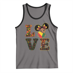 I Am Black Child Tank Top LOVE Black History Month Strong African American Pride TS02 Deep Heather Black Print Your Wear