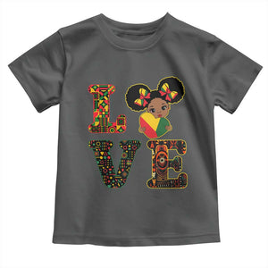 I Am Black Child Toddler T Shirt LOVE Black History Month Strong African American Pride TS02 Dark Heather Print Your Wear