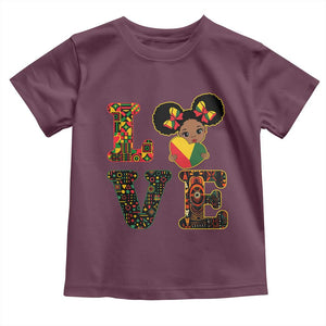 I Am Black Child Toddler T Shirt LOVE Black History Month Strong African American Pride TS02 Maroon Print Your Wear