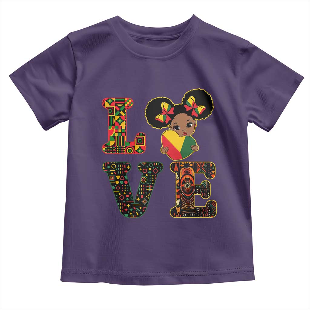 I Am Black Child Toddler T Shirt LOVE Black History Month Strong African American Pride TS02 Purple Print Your Wear