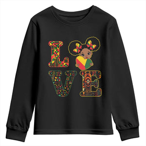 I Am Black Child Youth Sweatshirt LOVE Black History Month Strong African American Pride TS02 Black Print Your Wear