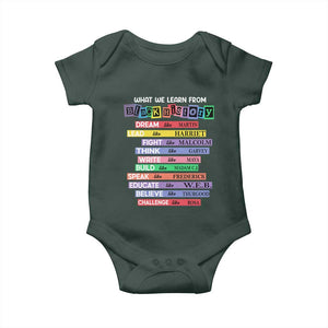 What We Learn From Black History Baby Onesie Celebration African American Roots Pride TS02 Print Your Wear