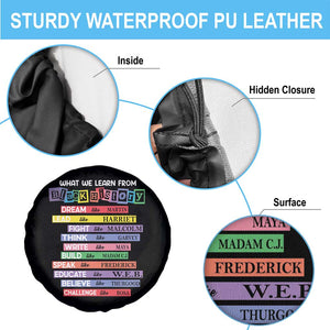 What We Learn From Black History Spare Tire Cover Celebration African American Roots Pride TS02 Print Your Wear