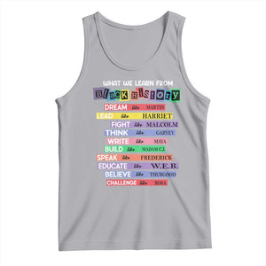 What We Learn From Black History Tank Top Celebration African American Roots Pride TS02 Athletic Heather Print Your Wear