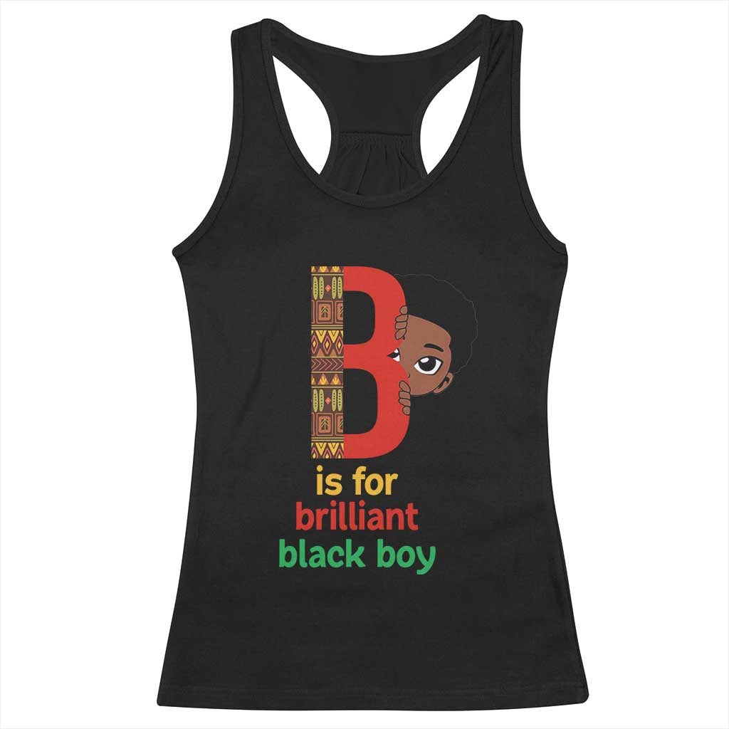 Black History Month Boy Racerback Tank Top B Is For Brilliant HBCU Education TS02 Black Print Your Wear