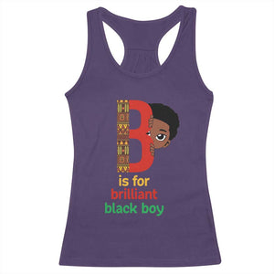 Black History Month Boy Racerback Tank Top B Is For Brilliant HBCU Education TS02 Purple Print Your Wear