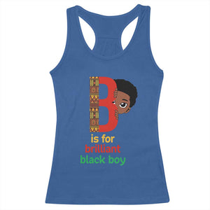 Black History Month Boy Racerback Tank Top B Is For Brilliant HBCU Education TS02 Royal Blue Print Your Wear