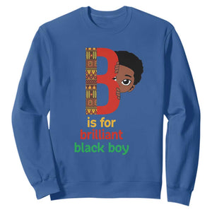 Black History Month Boy Sweatshirt B Is For Brilliant HBCU Education TS02 Royal Blue Print Your Wear