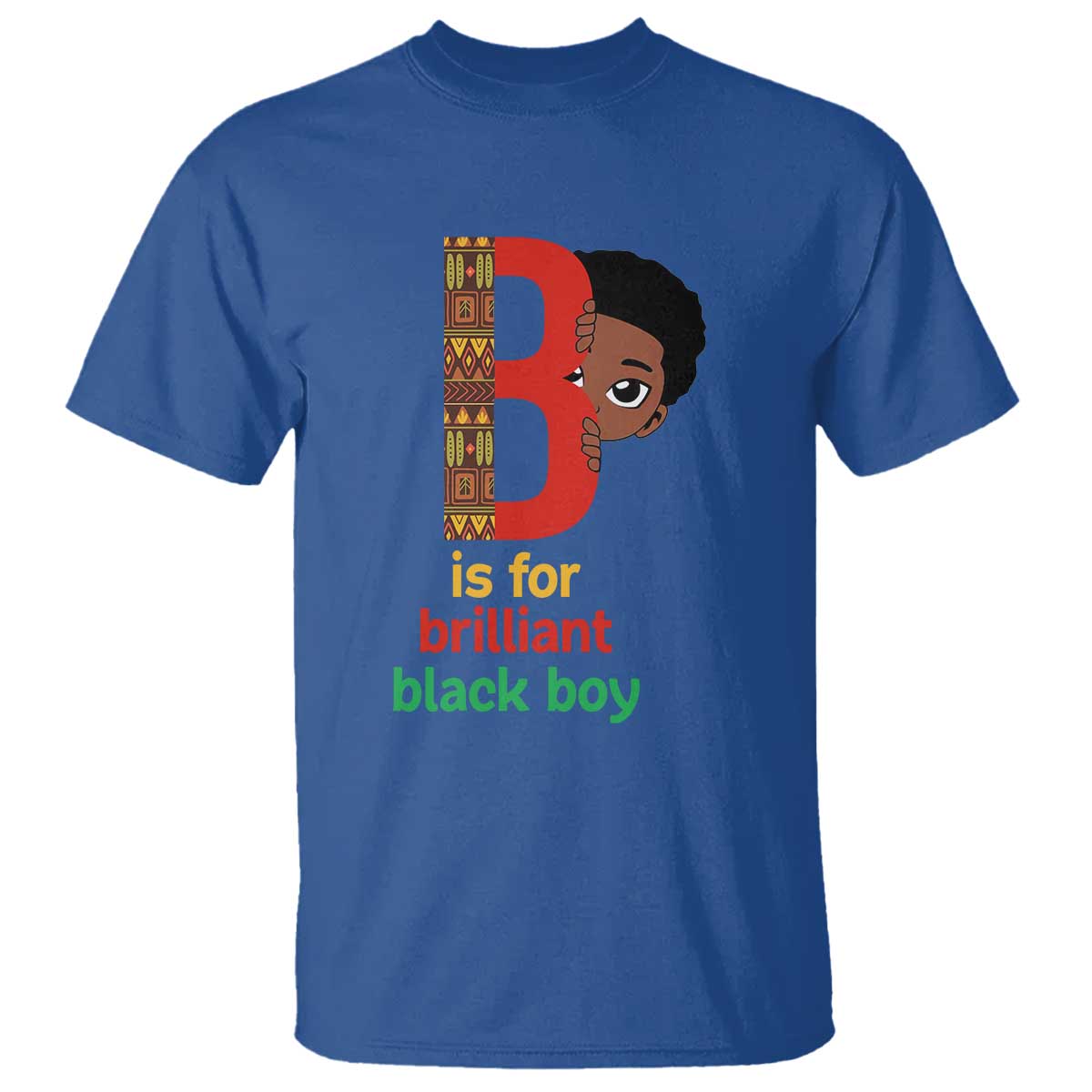 Black History Month Boy T Shirt B Is For Brilliant HBCU Education TS02 Royal Blue Print Your Wear