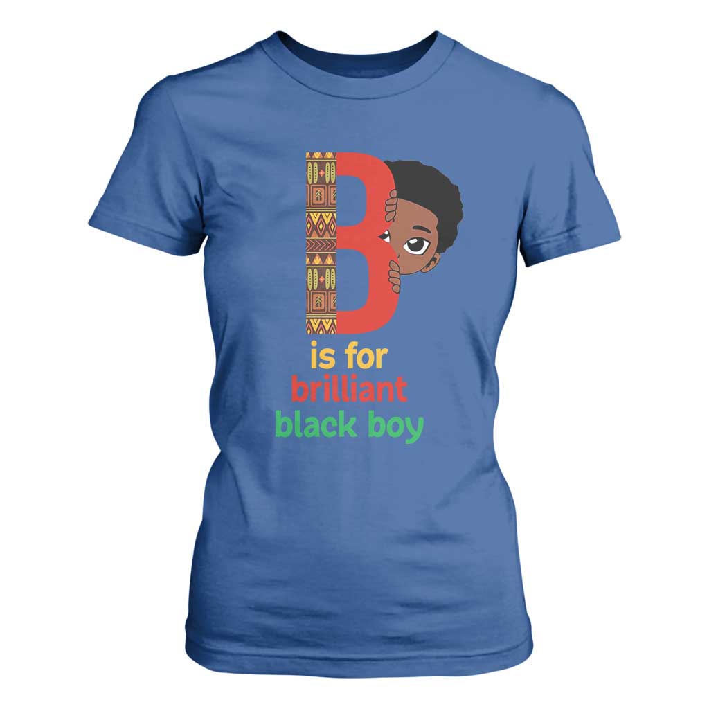 Black History Month Boy T Shirt For Women B Is For Brilliant HBCU Education TS02 Royal Blue Print Your Wear