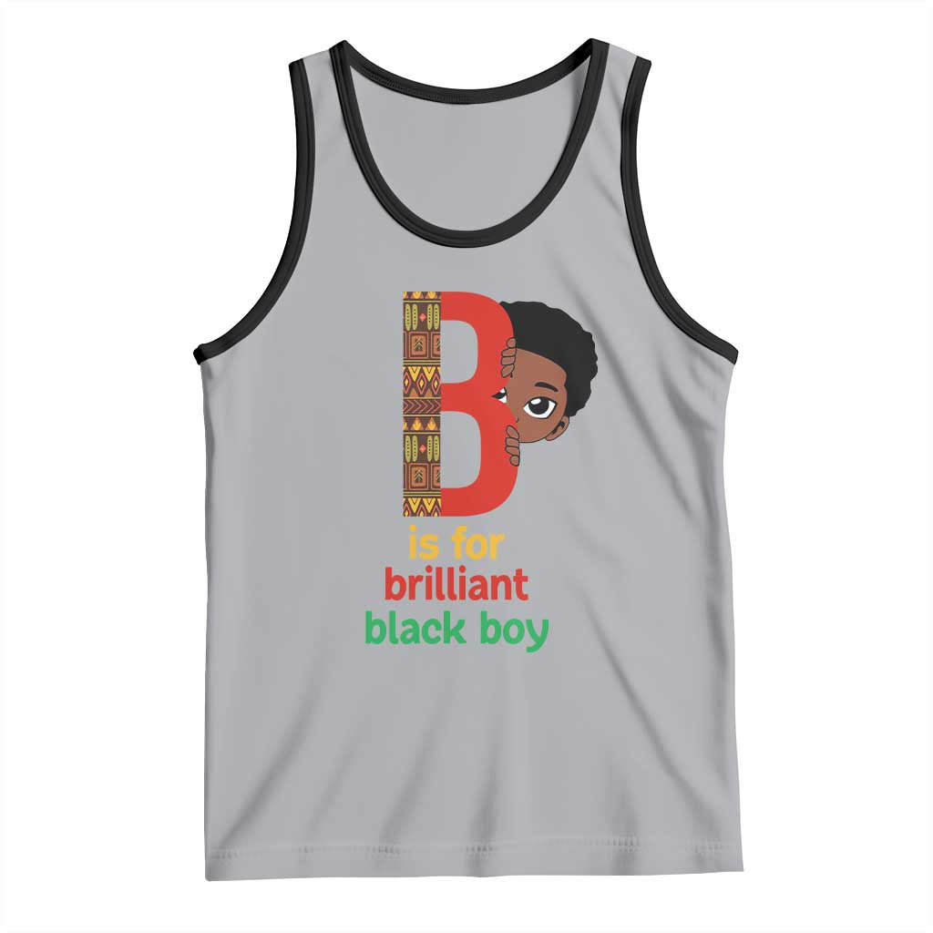 Black History Month Boy Tank Top B Is For Brilliant HBCU Education TS02 Athletic Heather Black Print Your Wear