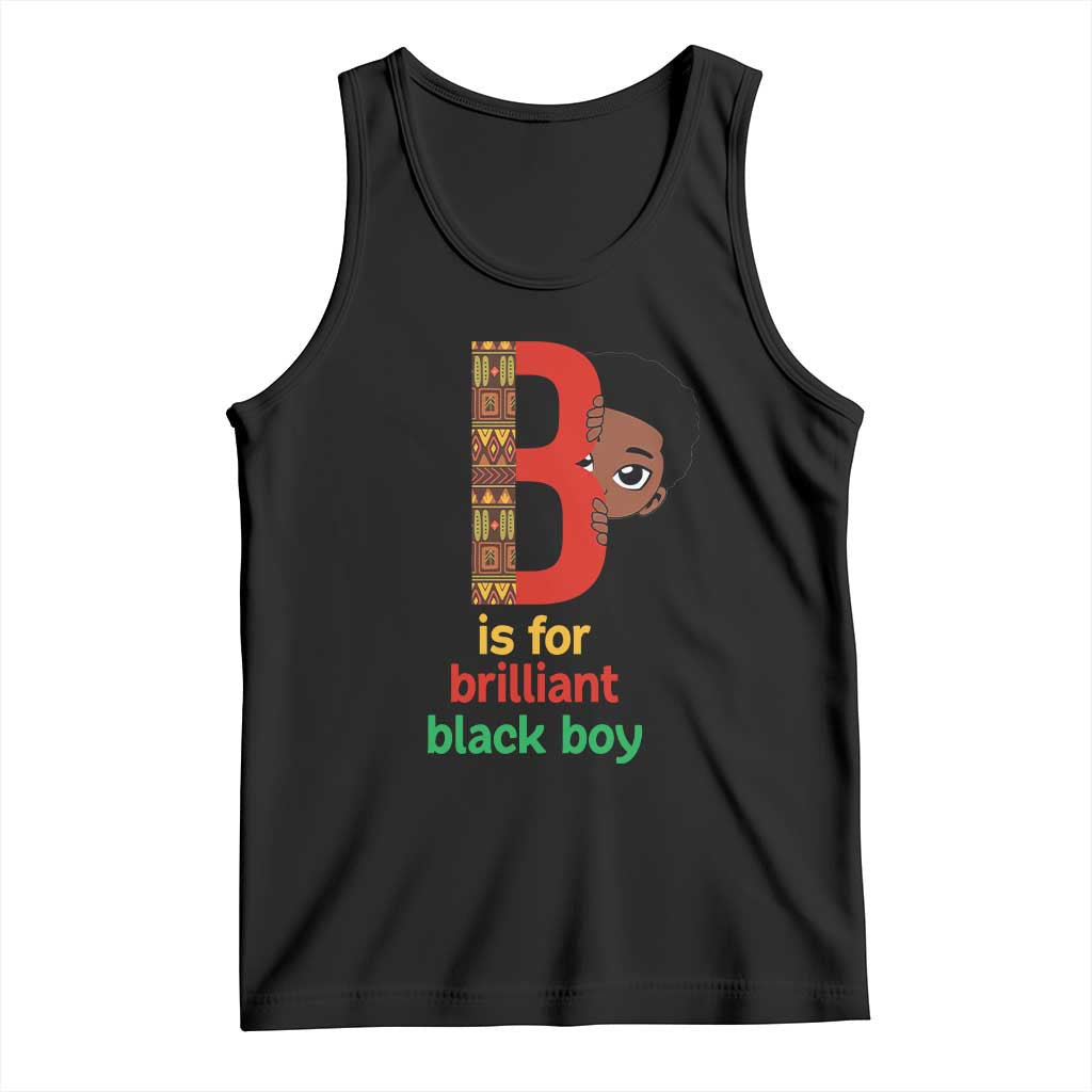 Black History Month Boy Tank Top B Is For Brilliant HBCU Education TS02 Black Print Your Wear