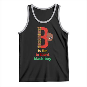 Black History Month Boy Tank Top B Is For Brilliant HBCU Education TS02 Black Athletic Heather Print Your Wear