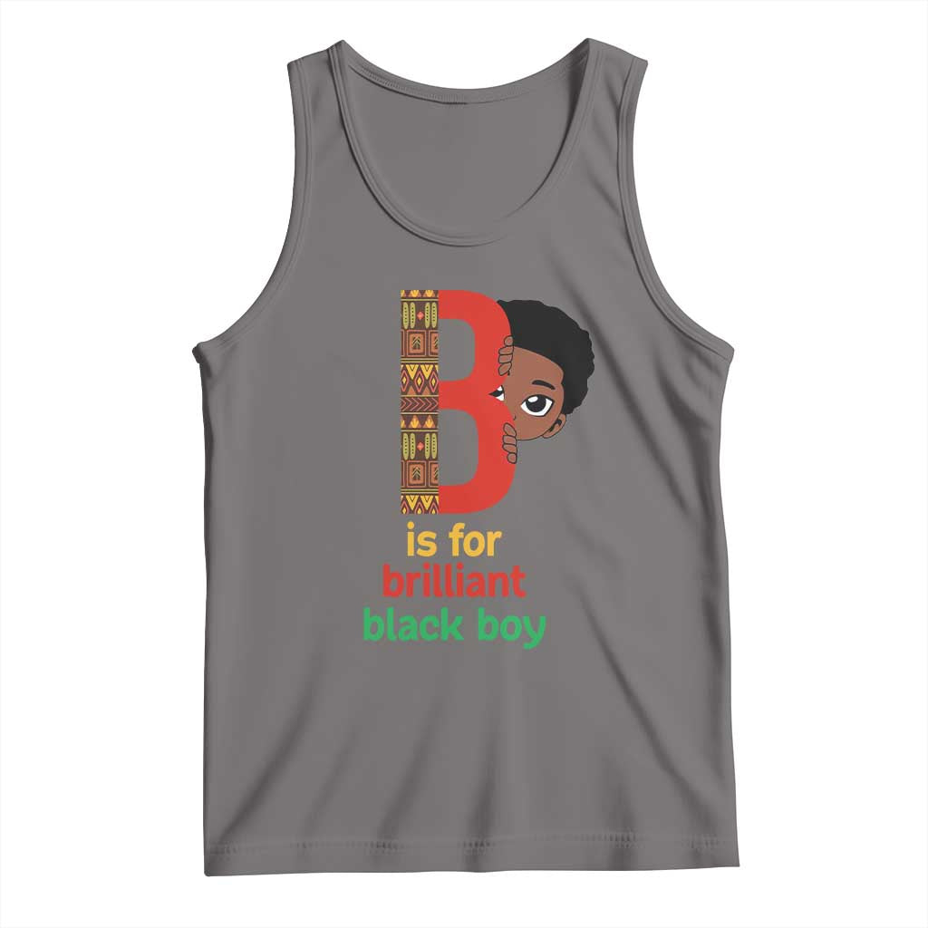 Black History Month Boy Tank Top B Is For Brilliant HBCU Education TS02 Deep Heather Print Your Wear