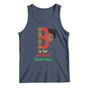 Black History Month Boy Tank Top B Is For Brilliant HBCU Education TS02 Navy Print Your Wear