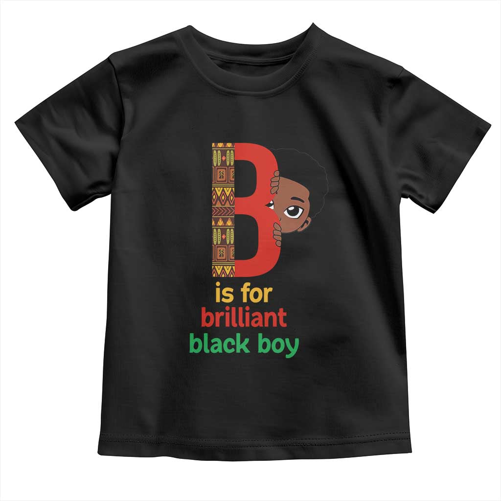 Black History Month Boy Toddler T Shirt B Is For Brilliant HBCU Education TS02 Black Print Your Wear