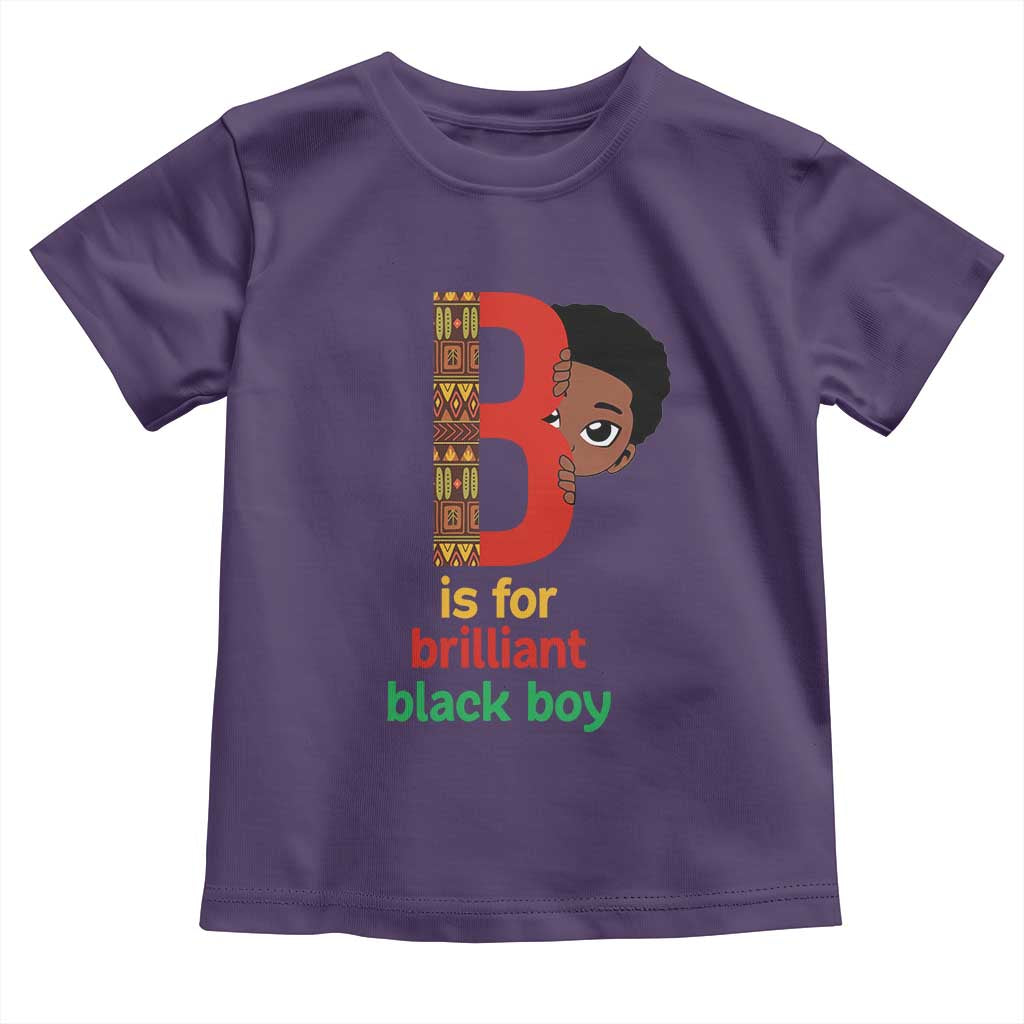 Black History Month Boy Toddler T Shirt B Is For Brilliant HBCU Education TS02 Purple Print Your Wear