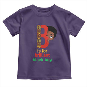 Black History Month Boy Toddler T Shirt B Is For Brilliant HBCU Education TS02 Purple Print Your Wear