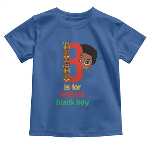 Black History Month Boy Toddler T Shirt B Is For Brilliant HBCU Education TS02 Royal Blue Print Your Wear