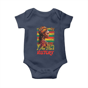 I Am Black History Baby Onesie African American Pride Woman TS02 Navy Print Your Wear