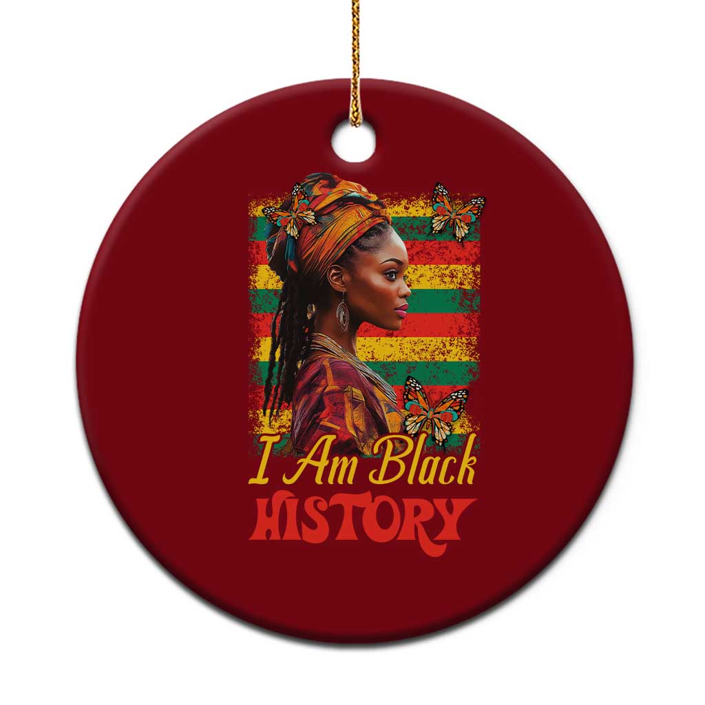 I Am Black History Ceramic Ornament African American Pride Woman TS02 1pc Red Print Your Wear