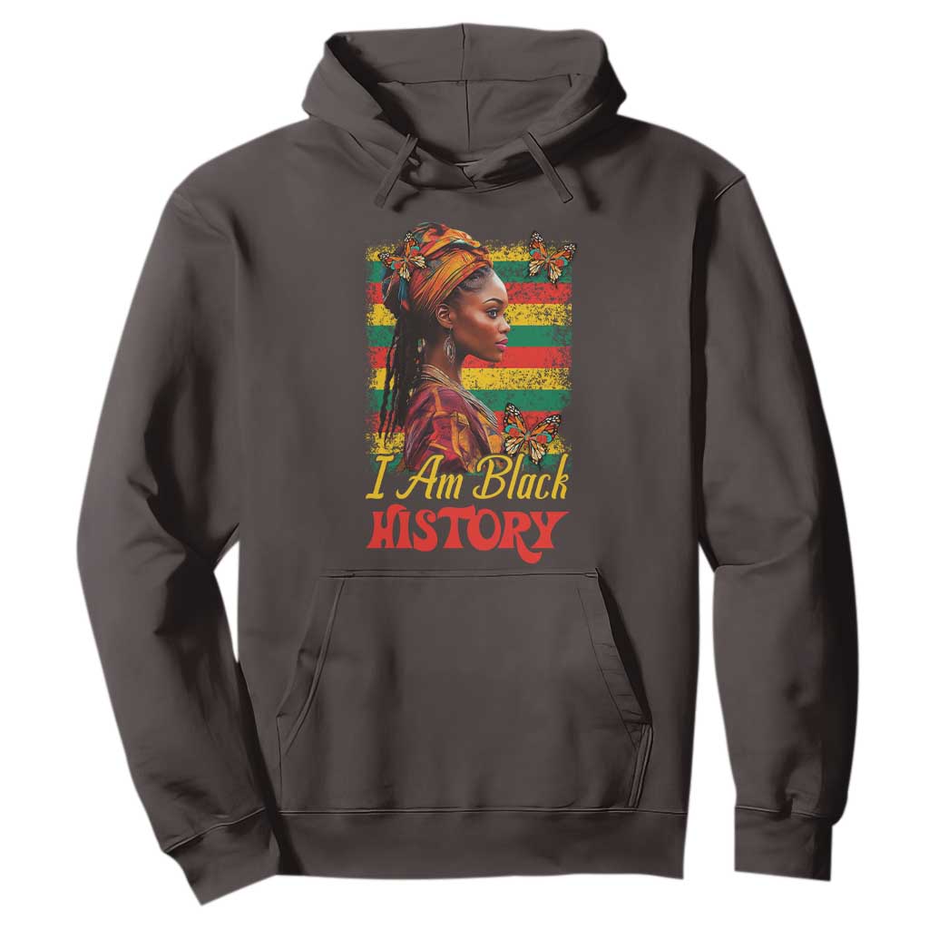 I Am Black History Hoodie African American Pride Woman TS02 Dark Chocolate Print Your Wear