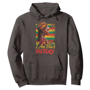I Am Black History Hoodie African American Pride Woman TS02 Dark Chocolate Print Your Wear