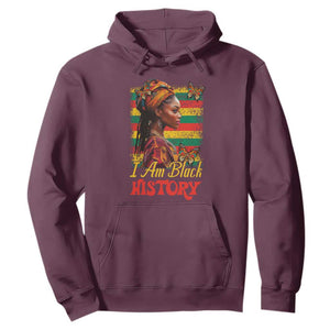 I Am Black History Hoodie African American Pride Woman TS02 Maroon Print Your Wear