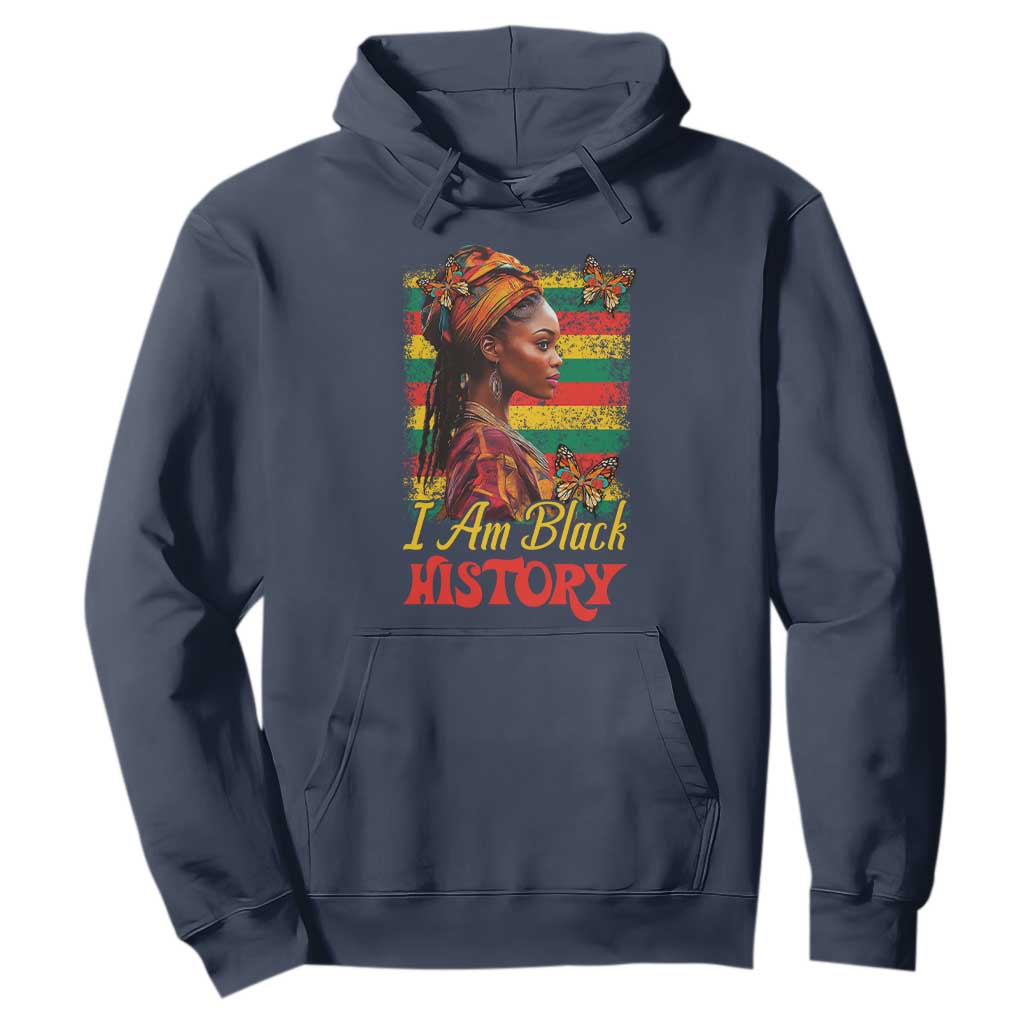 I Am Black History Hoodie African American Pride Woman TS02 Navy Print Your Wear