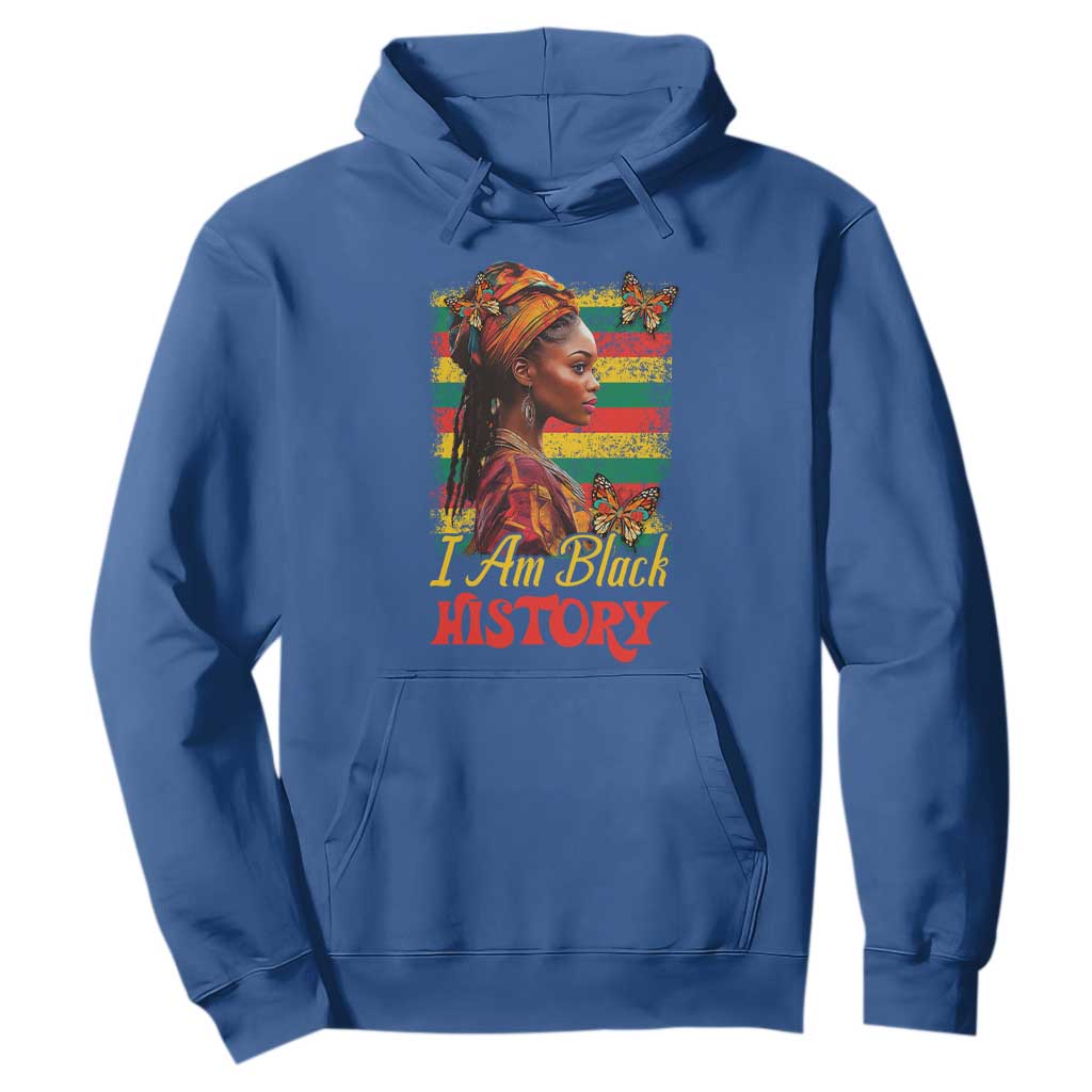 I Am Black History Hoodie African American Pride Woman TS02 Royal Blue Print Your Wear