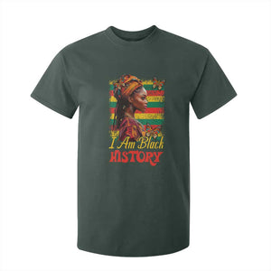 I Am Black History T Shirt For Kid African American Pride Woman TS02 Dark Forest Green Print Your Wear