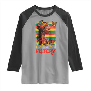 I Am Black History Raglan Shirt African American Pride Woman TS02 Sport Gray Black Print Your Wear