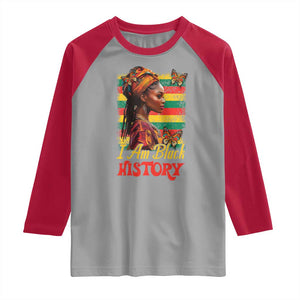 I Am Black History Raglan Shirt African American Pride Woman TS02 Sport Gray Red Print Your Wear
