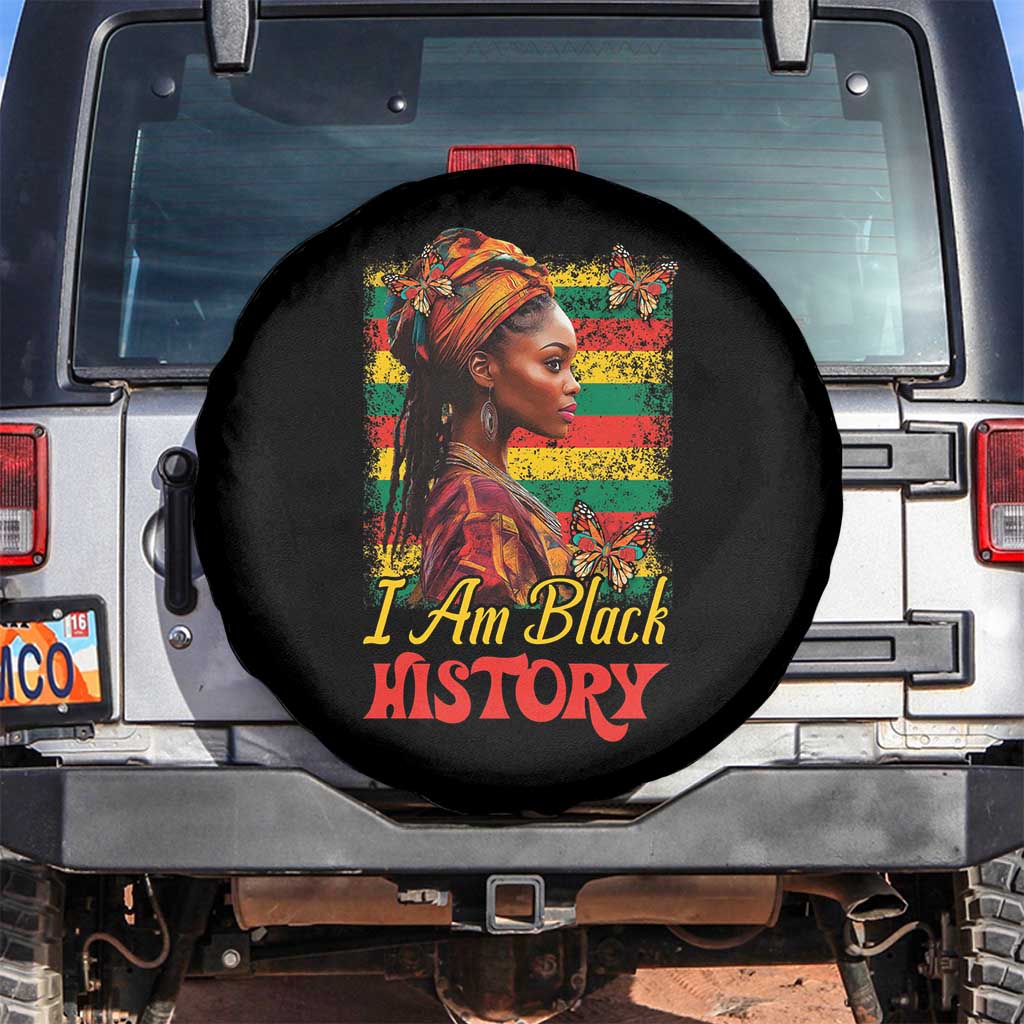 I Am Black History Spare Tire Cover African American Pride Woman TS02 No hole Black Print Your Wear