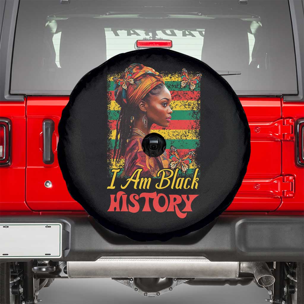I Am Black History Spare Tire Cover African American Pride Woman TS02 Black Print Your Wear